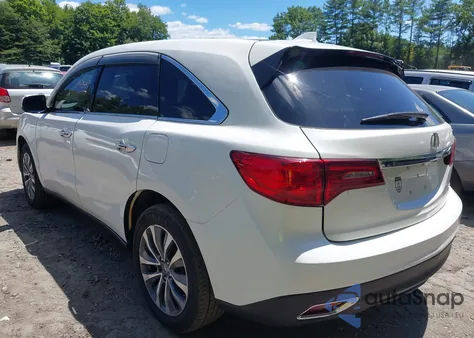2014 Acura Mdx Technology Package из США, поврежденный, VIN 5FRYD4H49EB022754